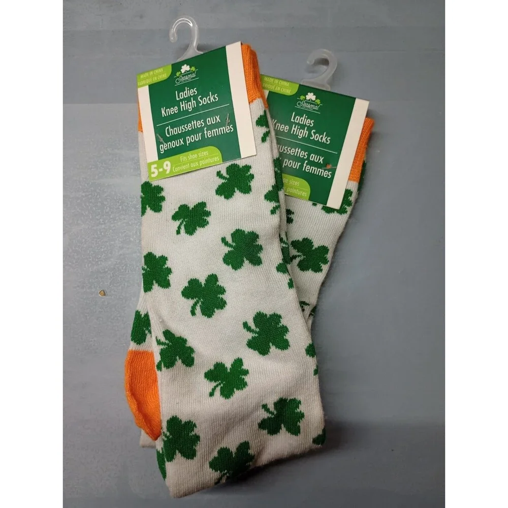 Ladies Knee High Socks St Patrick's Day 2 Pack